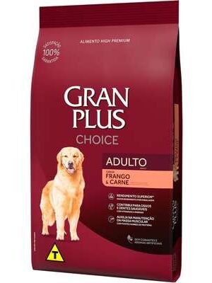 Ração GranPlus Choice Frango e Carne para Cães Adultos