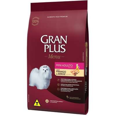 Ração GranPlus Menu Frango e Arroz para Cães Adultos Mini