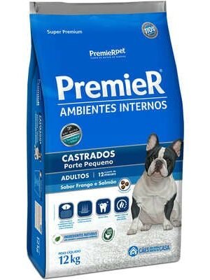 Ração Premier Pet Ambiente Interno Cães Castrados
