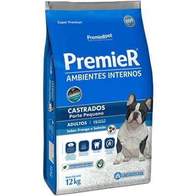 Ração Premier Pet Ambiente Interno Cães Castrados