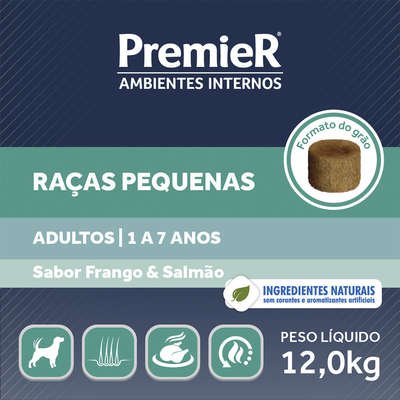 Ração Premier Pet Ambientes Internos Cães Adultos Frango e Salmão - Imagem 4