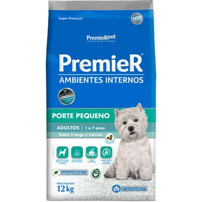 Ração Premier Pet Ambientes Internos Cães Adultos Frango e Salmão - Imagem 3