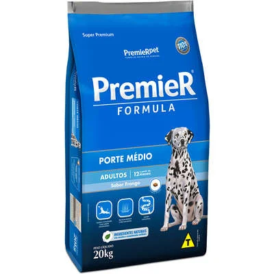 Ração Premier Pet Formula Frango Cães Adultos Raças Médias