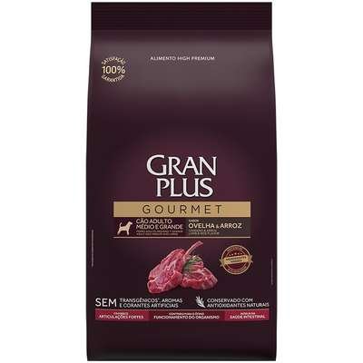 Ração Seca GranPlus Gourmet Ovelha & Arroz para Cães Adultos Raças Médias e Grandes - Imagem 3