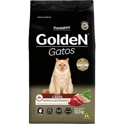 Ração Seca PremieR Pet Golden Gatos Adultos Castrados Carne - Imagem 3