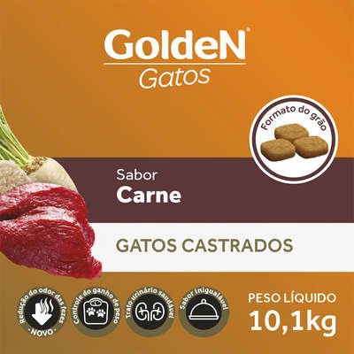 Ração Seca PremieR Pet Golden Gatos Adultos Castrados Carne - Imagem 5