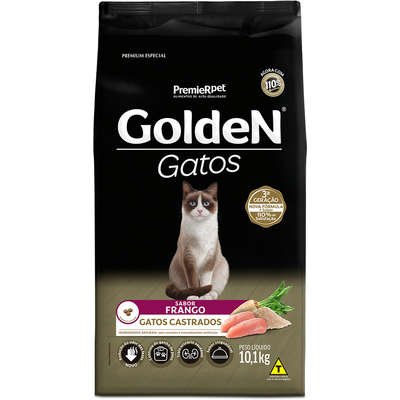 Ração Seca PremieR Pet Golden Gatos Adultos Castrados Frango