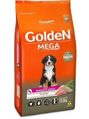 Ração Seca PremieR Pet Golden Mega Cães Filhotes Raças Grandes Frango e Arroz