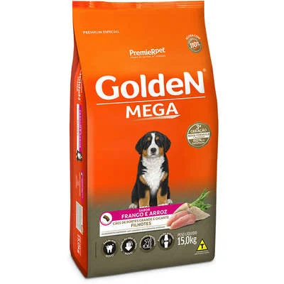Ração Seca PremieR Pet Golden Mega Cães Filhotes Raças Grandes Frango e Arroz