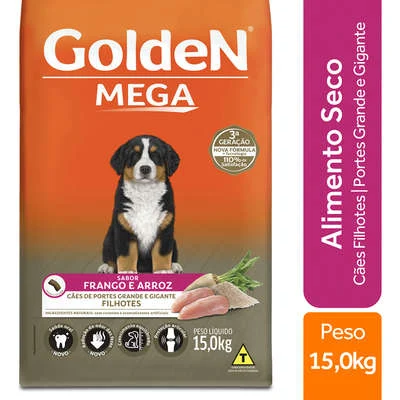 Ração Seca PremieR Pet Golden Mega Cães Filhotes Raças Grandes Frango e Arroz - Imagem 4