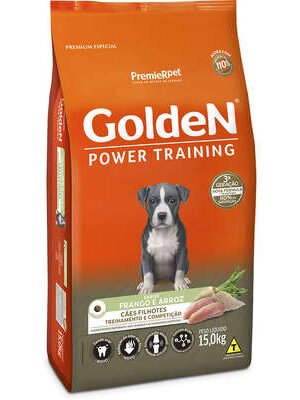Ração Seca PremieR Pet Golden Power Training Cães Filhotes Frango e Arroz