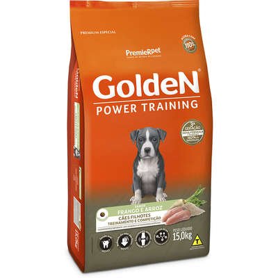 Ração Seca PremieR Pet Golden Power Training Cães Filhotes Frango e Arroz