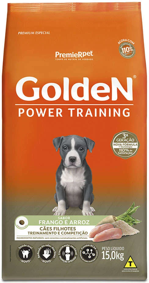 Ração Seca PremieR Pet Golden Power Training Cães Filhotes Frango e Arroz - Imagem 2